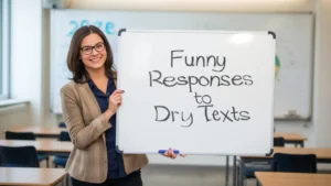 Funny Responses to Dry Texts