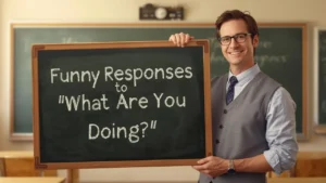 funny responses to what are you doing