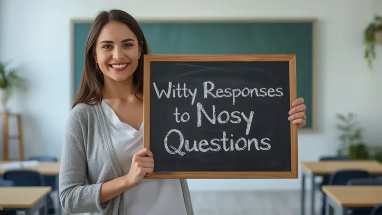 witty responses to nosy questions