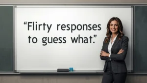 flirty responses to guess what