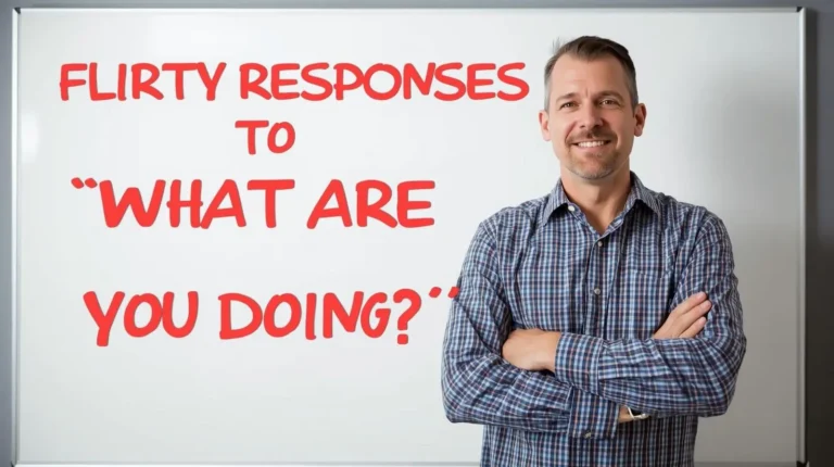 flirty responses to what are you doing