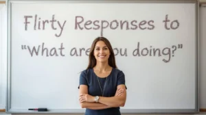 flirty responses to what are you doing