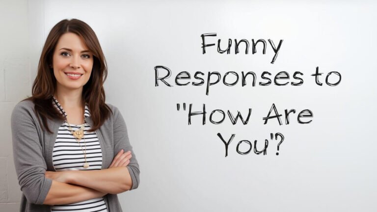 funny responses to how are you