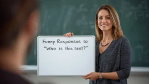 funny responses to who is this text