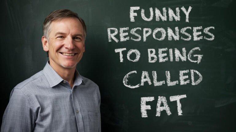 funny responses to being called fat