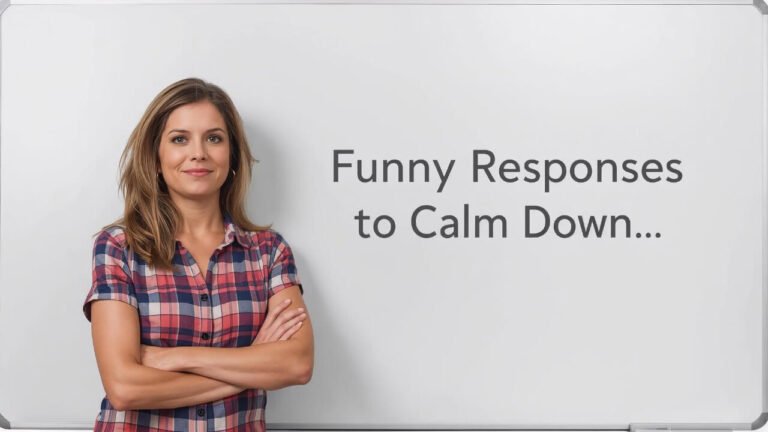 funny responses to calm down