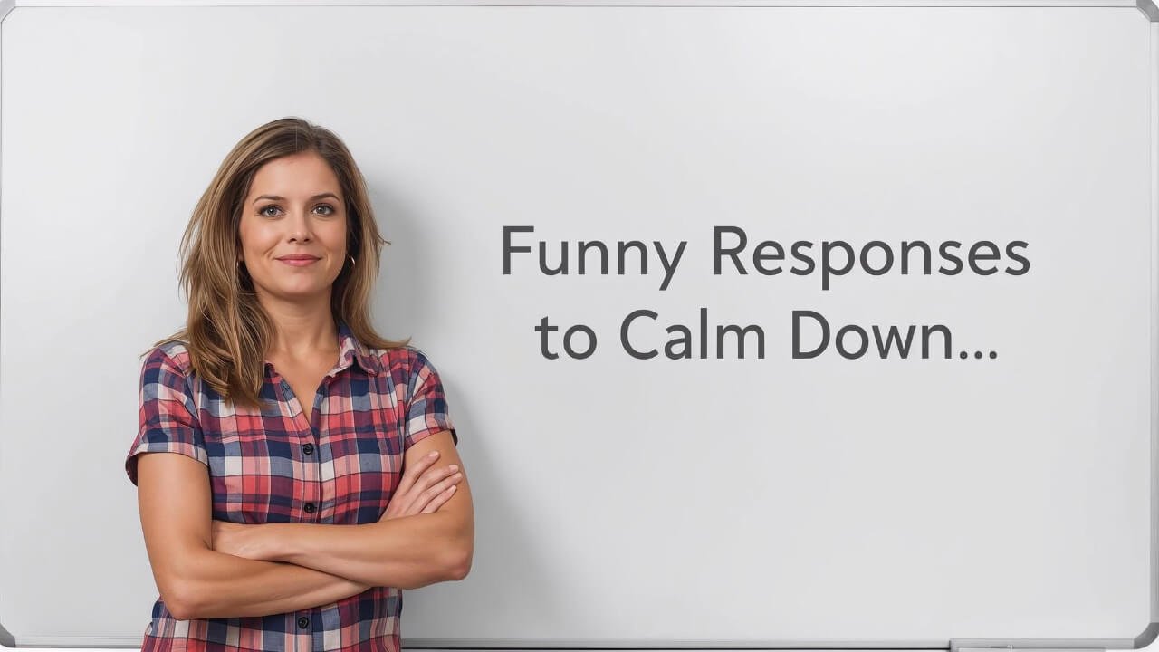 funny responses to calm down