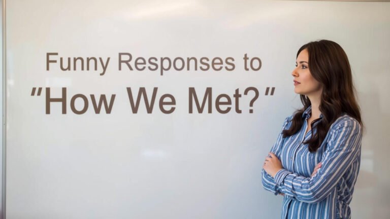 funny responses to how we met