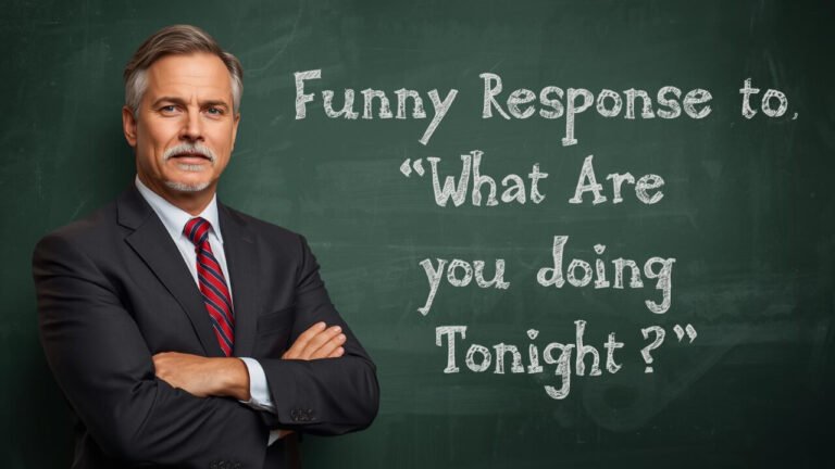 funny responses to what are you doing tonight