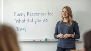 funny responses to what did you do today
