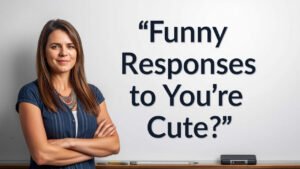 funny responses to you're cute