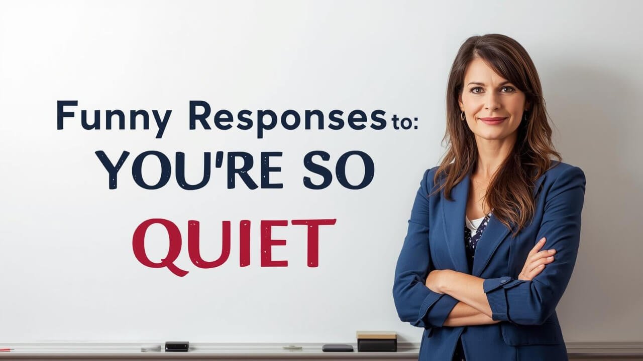 funny responses to you're so quiet