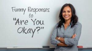 funny responses to are you okay