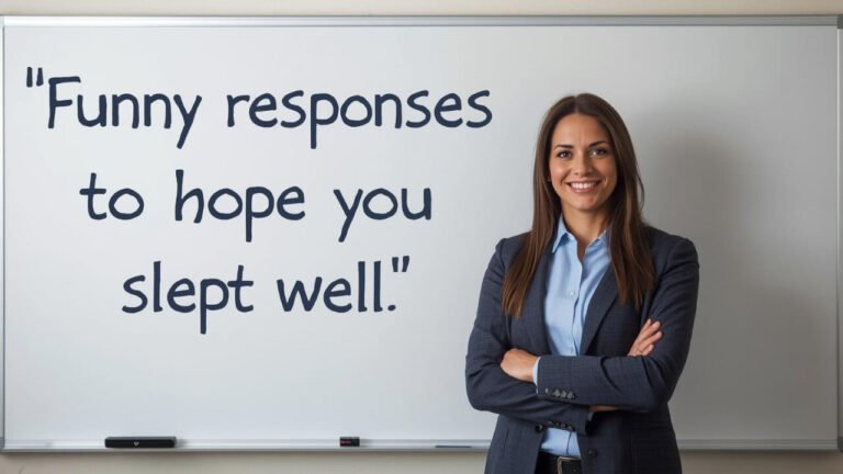 funny responses to hope you slept well