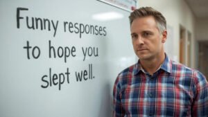 funny responses to hope you slept well