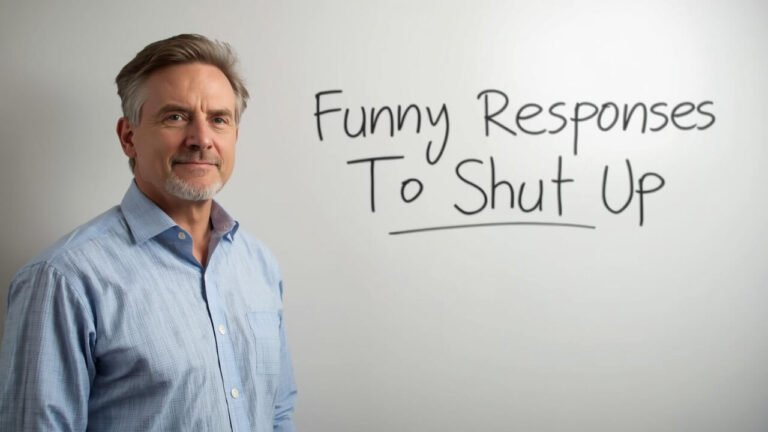 funny responses to shut up