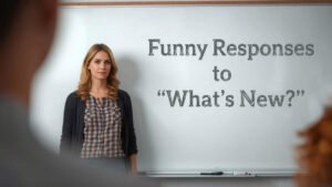 funny responses to what's new