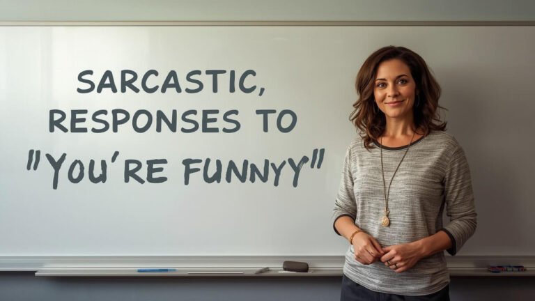 sarcastic responses to you're funny