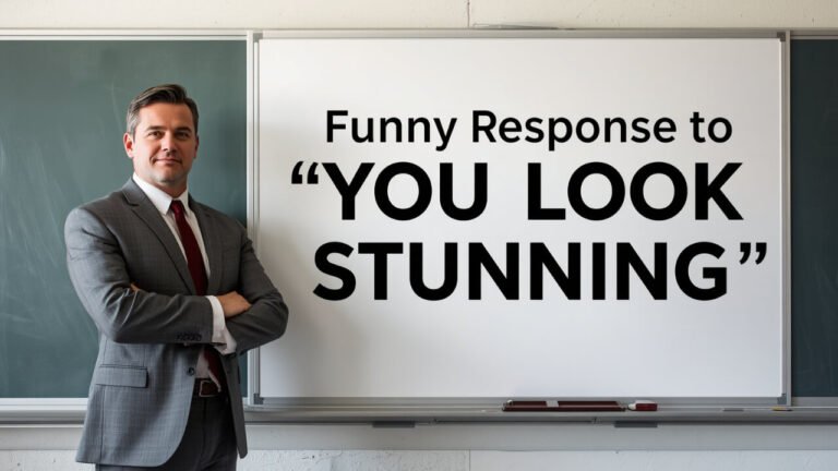 funny response to you look stunning