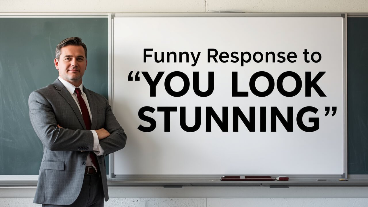 funny response to you look stunning