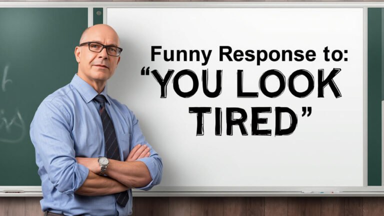 funny response to you look tired