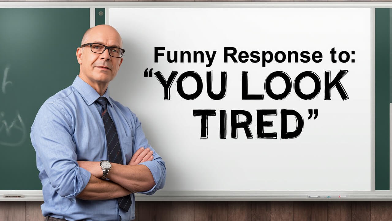 funny response to you look tired