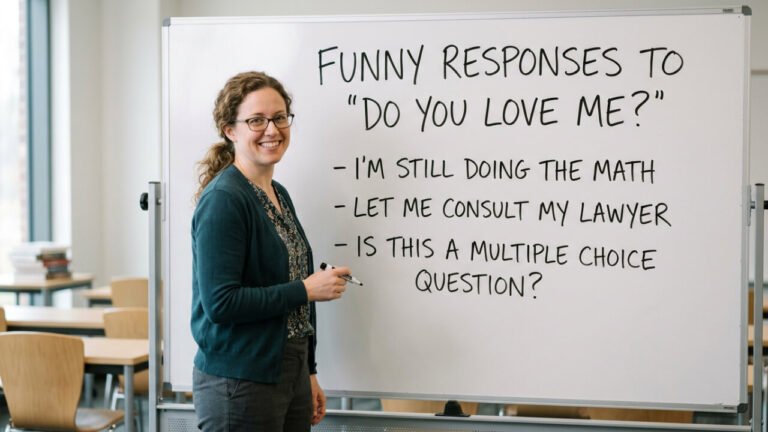 funny responses to do you love me