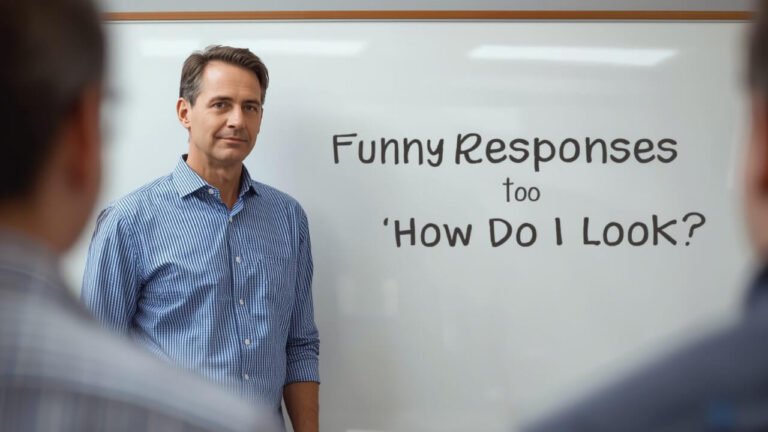funny responses to how do i look