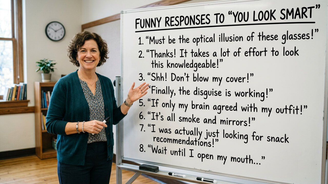 funny responses to you look smart
