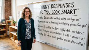 funny responses to you look smart