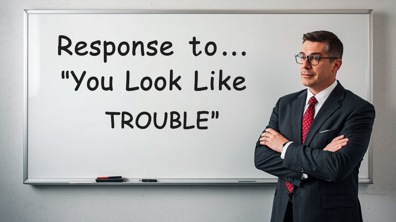 response to you look like trouble