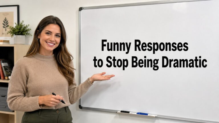 funny responses to stop being dramatic